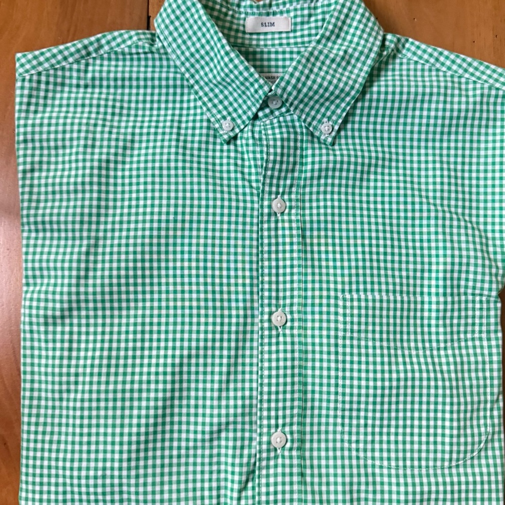 J. Crew Green Checkered Shirt
